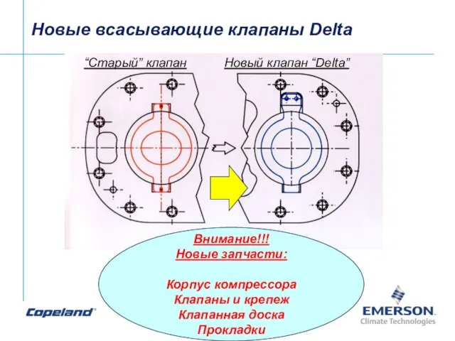 Новые всасывающие клапаны Delta Внимание!!! Новые запчасти: Корпус компрессора Клапаны и крепеж