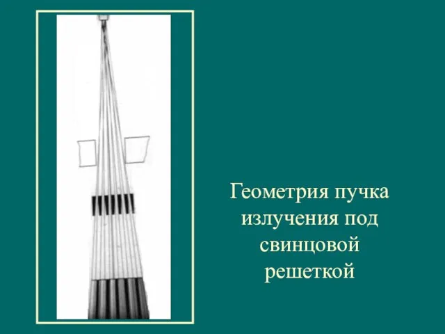 Геометрия пучка излучения под свинцовой решеткой