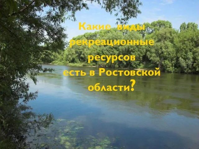Какие виды рекреационные ресурсов есть в Ростовской области?