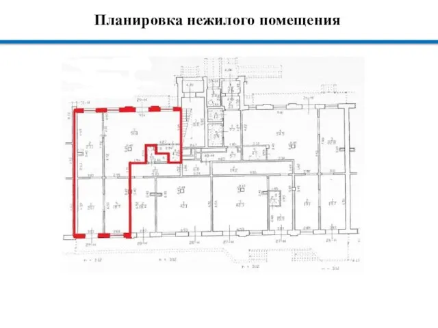 Планировка нежилого помещения