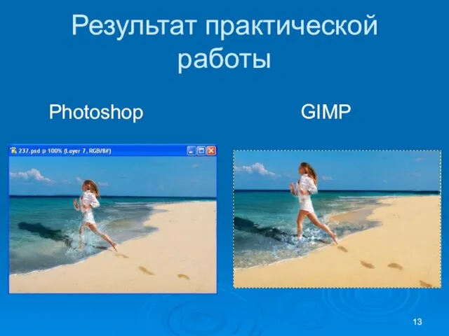 Результат практической работы GIMP Photoshop