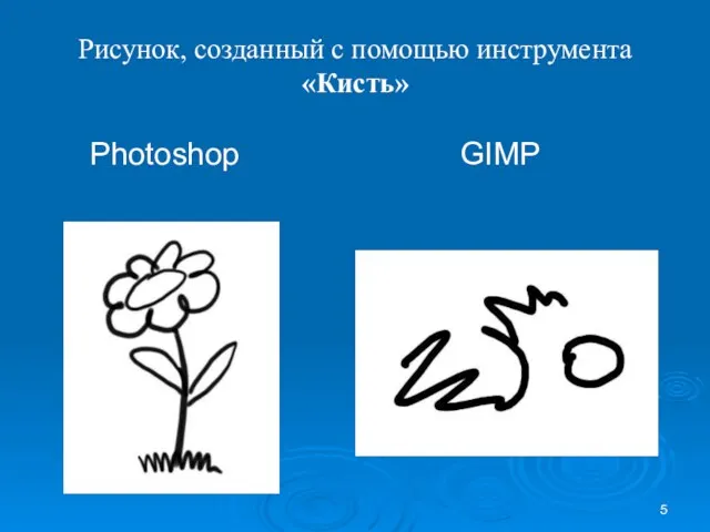 Рисунок, созданный с помощью инструмента «Кисть» Photoshop GIMP