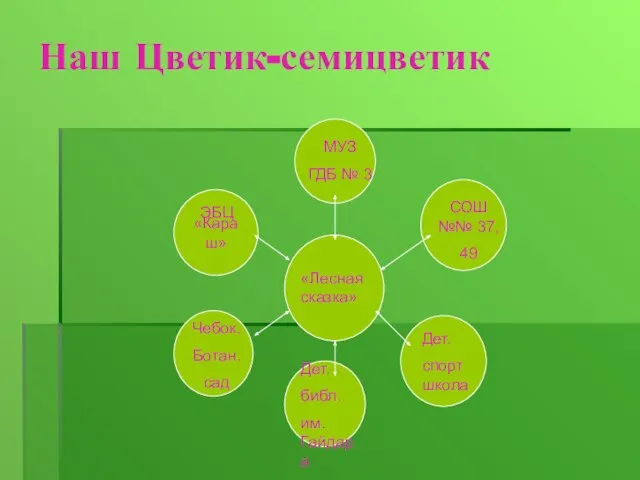 Наш Цветик-семицветик «Караш» «Лесная сказка» ЭБЦ МУЗ ГДБ № 3 СОШ №№