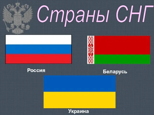 Страны СНГ Россия Беларусь Украина