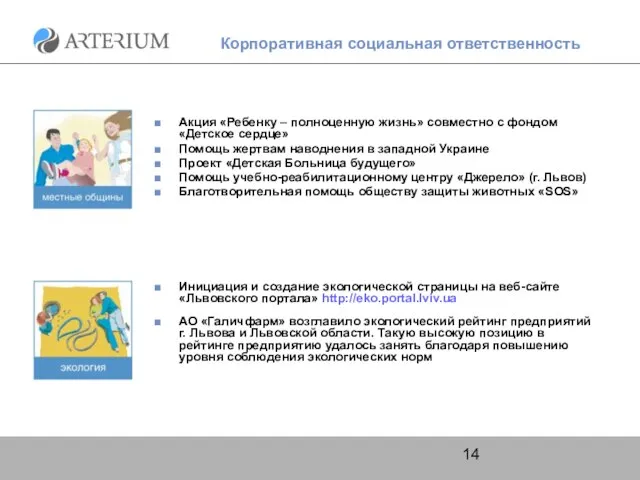 Корпоративная социальная ответственность Акция «Ребенку – полноценную жизнь» совместно с фондом «Детское