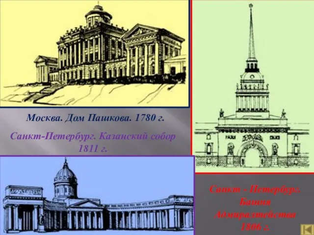 Санкт-Петербург. Казанский собор 1811 г. Санкт - Петербург. Башня Адмиралтейства 1806 г.