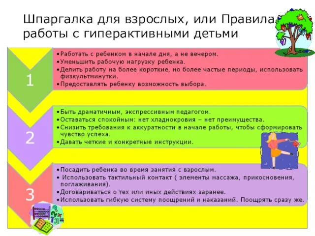 Шпаргалка для взрослых, или Правила работы с гиперактивными детьми