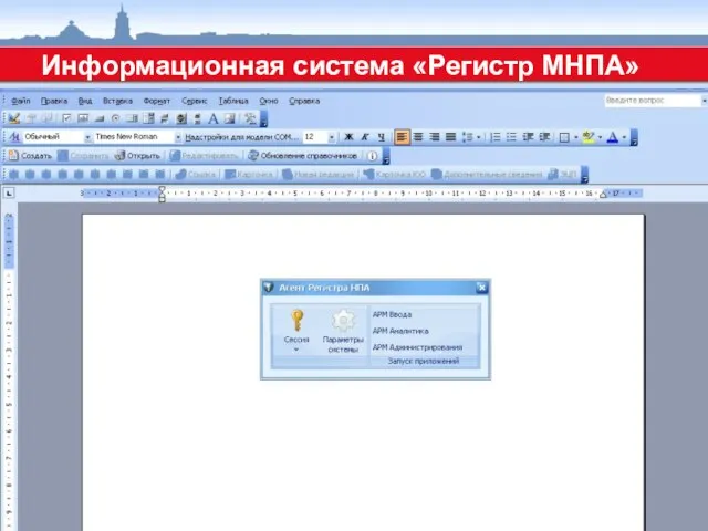 Информационная система «Регистр МНПА»