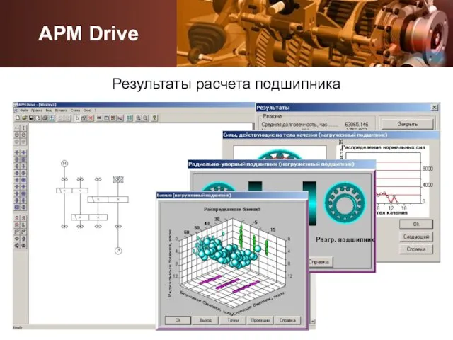 Результаты расчета подшипника APM Drive