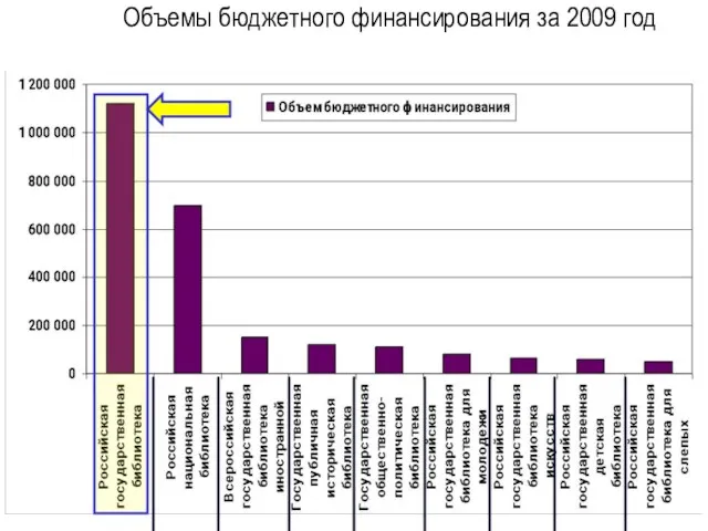 Объемы бюджетного финансирования за 2009 год