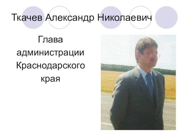 Ткачев Александр Николаевич Глава администрации Краснодарского края