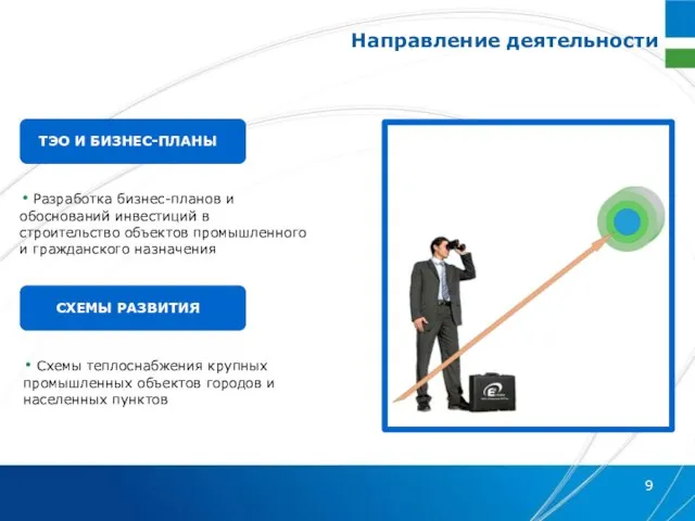 Направление деятельности Разработка бизнес-планов и обоснований инвестиций в строительство объектов промышленного и