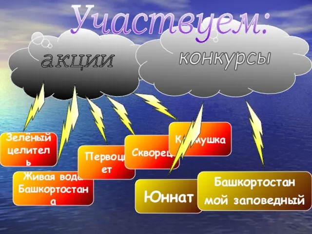 акции конкурсы Живая вода Башкортостана Зелёный целитель Первоцвет Скворец Кормушка Юннат Башкортостан мой заповедный Участвуем: