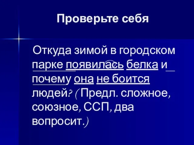 Проверьте себя Откуда зимой в городском парке появилась белка и почему она