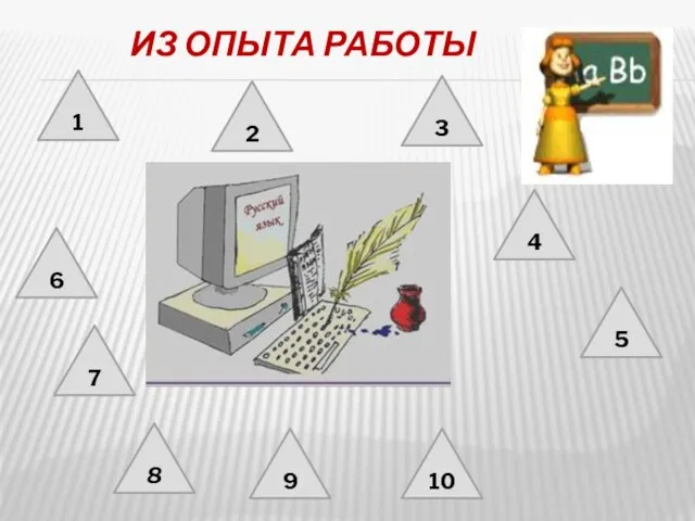 ИЗ ОПЫТА РАБОТЫ 1 2 4 3 5 6 9 8 10 7