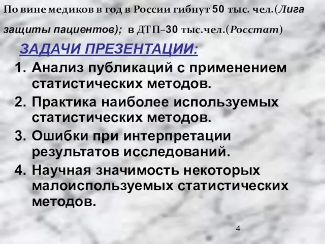 По вине медиков в год в России гибнут 50 тыс. чел.(Лига защиты