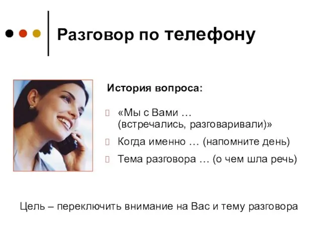 Разговор по телефону «Мы с Вами … (встречались, разговаривали)» Когда именно …