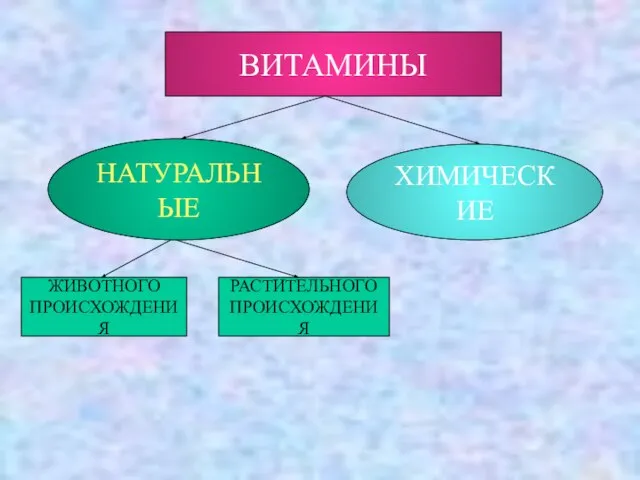 ВИТАМИНЫ НАТУРАЛЬНЫЕ ХИМИЧЕСКИЕ ЖИВОТНОГО ПРОИСХОЖДЕНИЯ РАСТИТЕЛЬНОГО ПРОИСХОЖДЕНИЯ