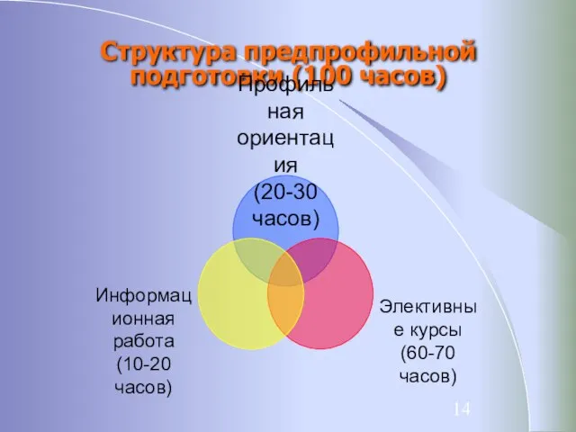 Структура предпрофильной подготовки (100 часов)