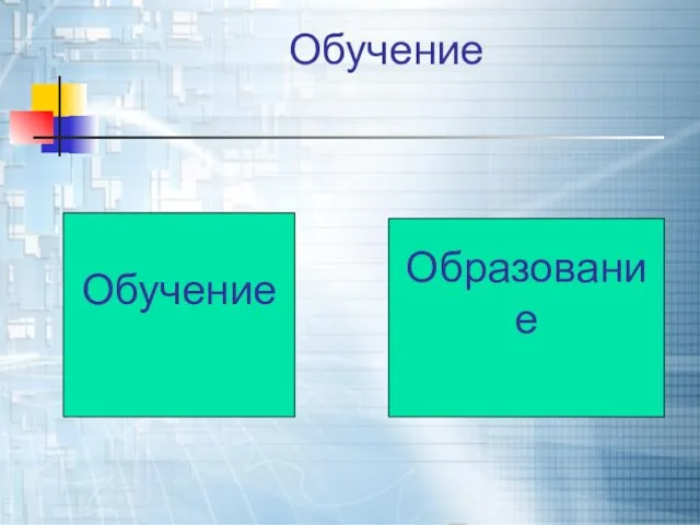 Обучение Обучение Образование