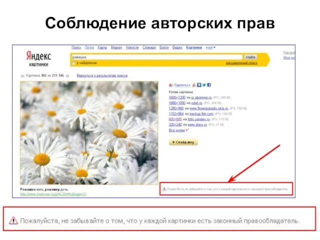 Соблюдение авторских прав