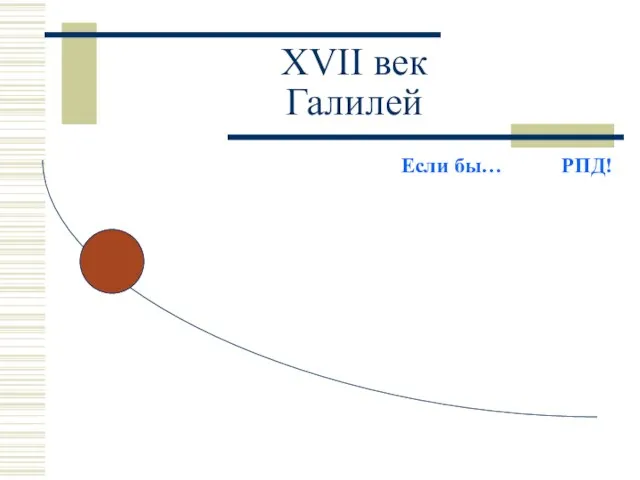 XVII век Галилей Если бы… РПД!