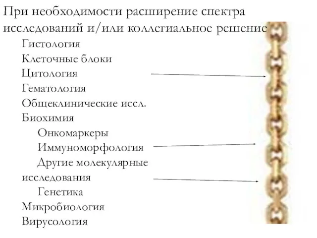 Гистология Клеточные блоки Цитология Гематология Общеклинические иссл. Биохимия Онкомаркеры Иммуноморфология Другие молекулярные