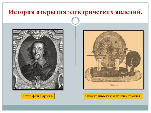 История открытия электрических явлений. Отто фон Гарике Электрическая машина трения