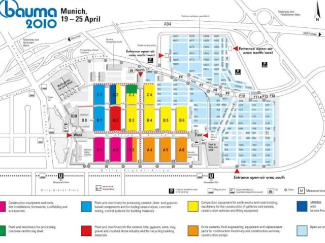 bauma 2010: Provisional floorplanning