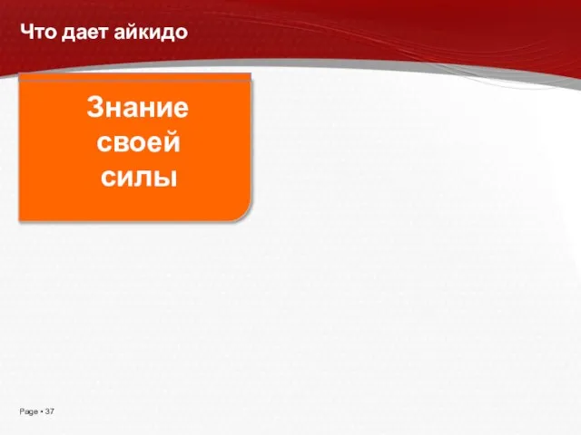 Что дает айкидо Знание своей силы