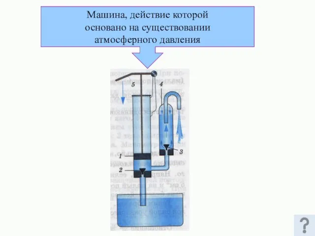 Машина, действие которой основано на существовании атмосферного давления