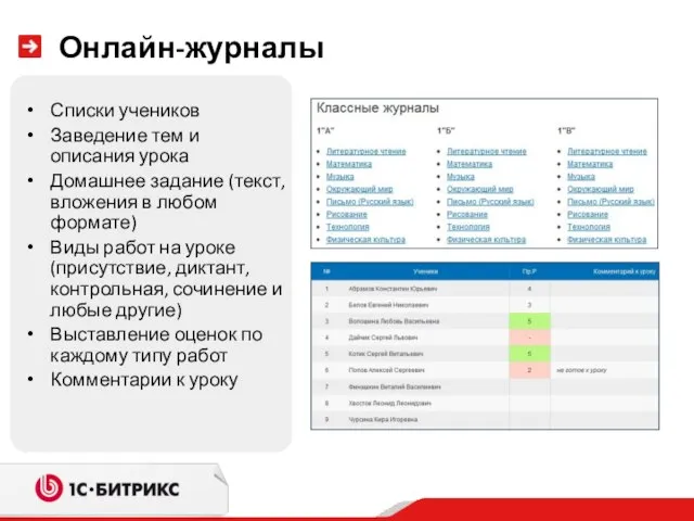 Онлайн-журналы Списки учеников Заведение тем и описания урока Домашнее задание (текст, вложения