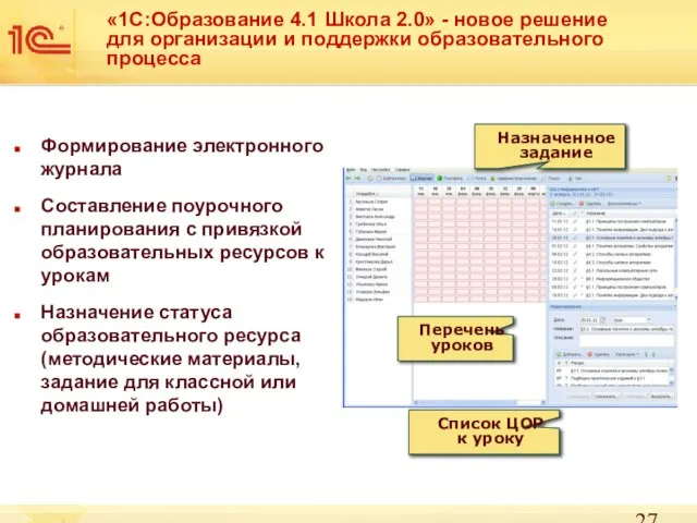 «1С:Образование 4.1 Школа 2.0» - новое решение для организации и поддержки образовательного