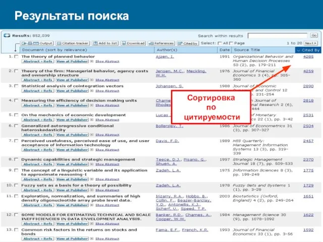 Сортировка по цитируемости Результаты поиска