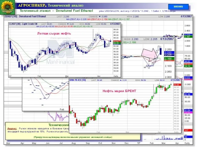 Топливный этанол – Denatured Fuel Ethanol АГРОСПИКЕР. Технический анализ Технический анализ ситуации