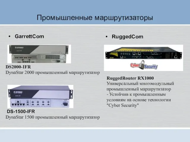 Промышленные маршрутизаторы GarrettCom RuggedCom DS2000-IFR DynaStar 2000 промышленный маршрутизатор RuggedRouter RX1000 Универсальный