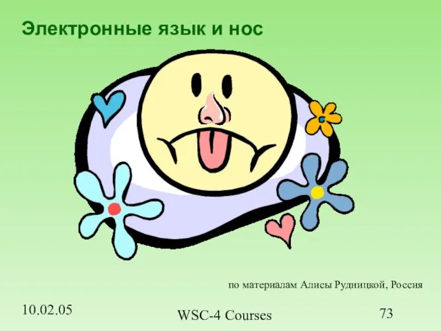 10.02.05 WSC-4 Courses Электронные язык и нос по материалам Алисы Рудницкой, Россия