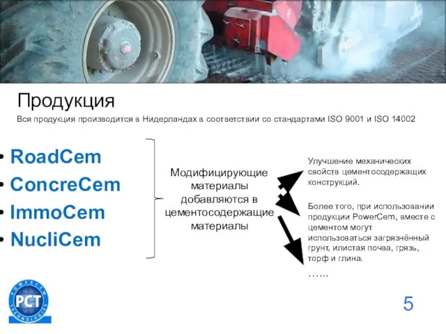 Продукция Вся продукция производится в Нидерландах в соответствии со стандартами ISO 9001