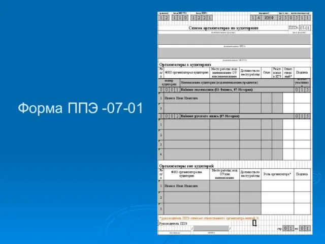 Форма ППЭ -07-01