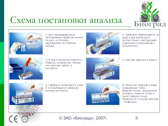 © ЗАО «Биоград», 2007г. Схема постановки анализа Схема постановки анализа 6. Результат