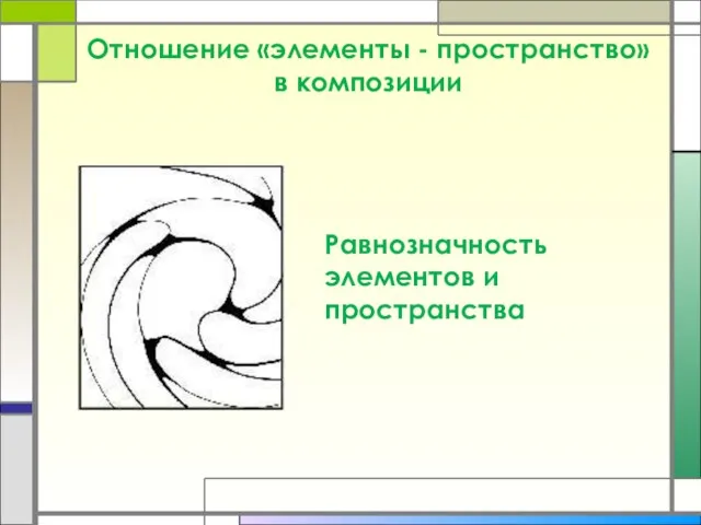 Отношение «элементы - пространство» в композиции Равнозначность элементов и пространства