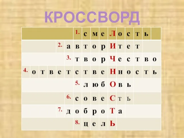 КРОССВОРД