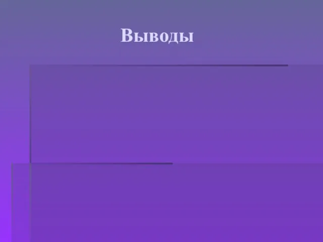 Выводы