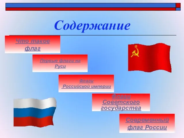 Содержание Что такое флаг Первые флаги на Руси Флаги Российской империи Флаги