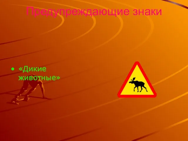 Предупреждающие знаки «Дикие животные»