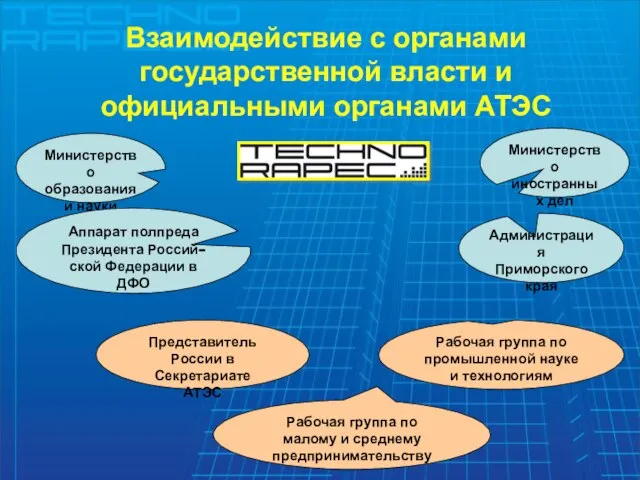 Взаимодействие с органами государственной власти и официальными органами АТЭС Министерство иностранных дел