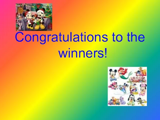 Congratulations to the winners!