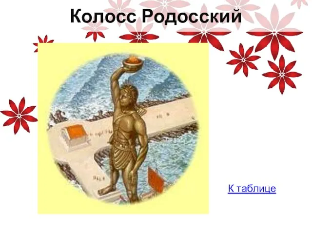 Колосс Родосский К таблице