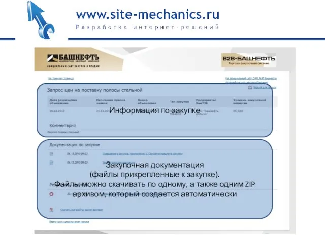 Информация по закупке Закупочная документация (файлы прикрепленные к закупке). Файлы можно скачивать