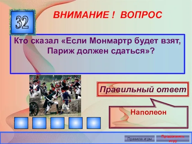 ВНИМАНИЕ ! ВОПРОС Кто сказал «Если Монмартр будет взят, Париж должен сдаться»?